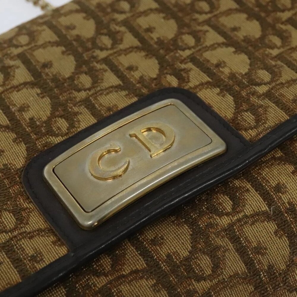 Christian Dior Trotter Canvas Chain Shoulder Bag Brown Auth 131653 - Picture 13 of 16